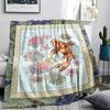Koi Fish Classical Print Flannel Blanket, High quality Comfortable for All Seasons, Home Decor, Warmth and Comfort, Perfect for Christmas Gifts71