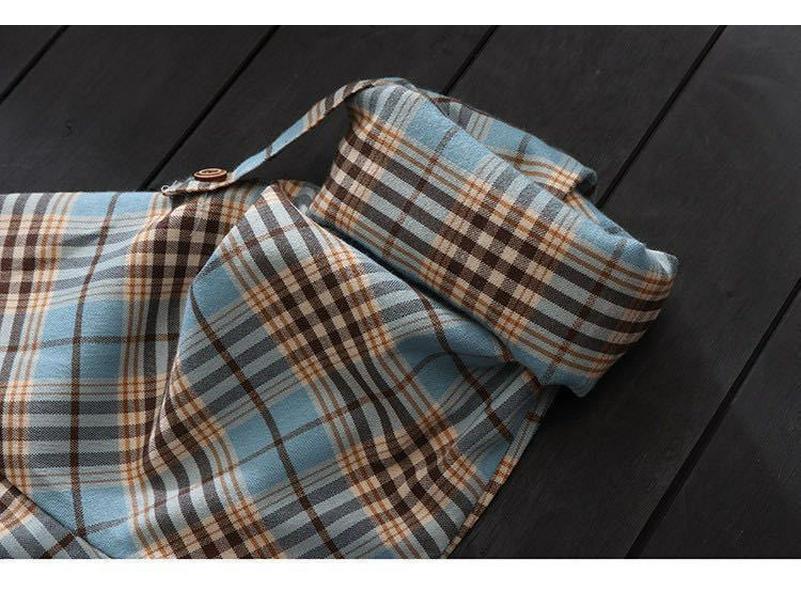 2024 Plus Size Women's Plaid Shirt: Spring Summer Korean-Style Temperament, Loose Cotton Linen Thin Jacket, Hong Kong Style