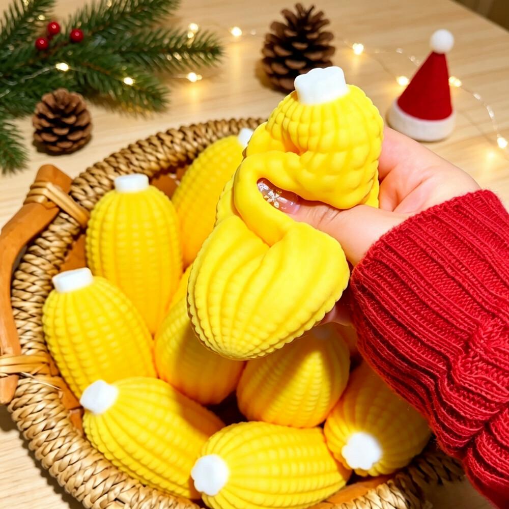 Crunchy Squishy Corn Stress Ball - Squeeze Toy For Anxiety Relief, Fidget Sensory Toy For Adults Soft Feel Asmr Sensory Adults