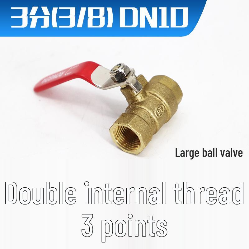 Pneumatic 4-Point Copper Ball Valve Switch for Air Compressor and Water Pipe, Internal/External Thread
