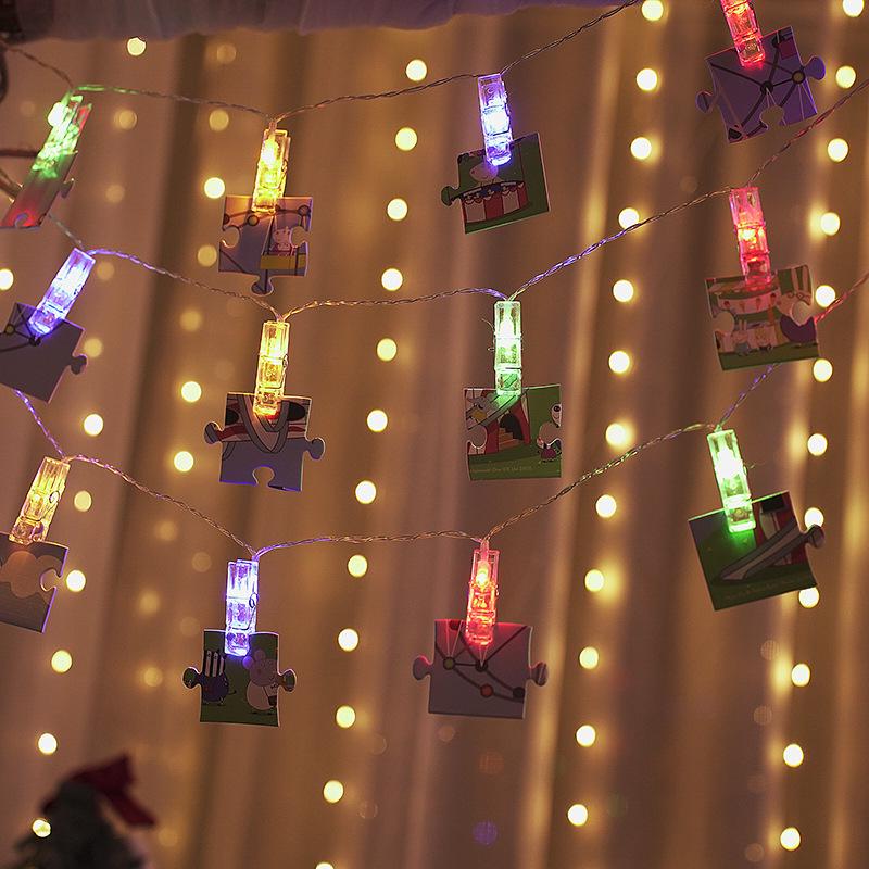 LED Photo Clip String Lights - Creative Indoor Fairy Lights for Postcards and Christmas Decor