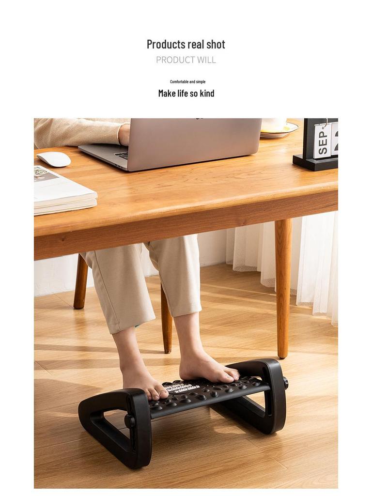 Office Footrest: Ergonomic Lumbar Support, Massage Footstool for Pregnant Women & Car Use