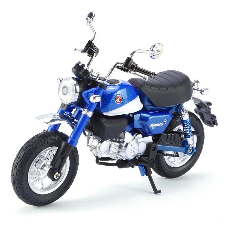 1:12 Honda Monkey Motorcycle Toy Diecast Metal Model Super Sport Miniature Collection Sound & Light Gift For Boy Children