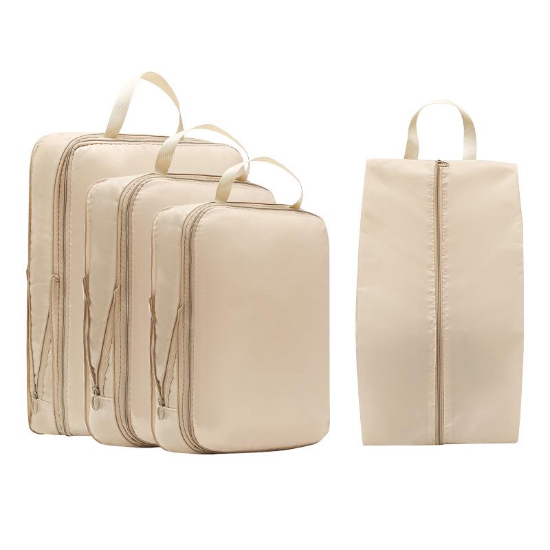 7-Piece Travel Packing Cubes Set - Compressible Storage Organizer for Clothes