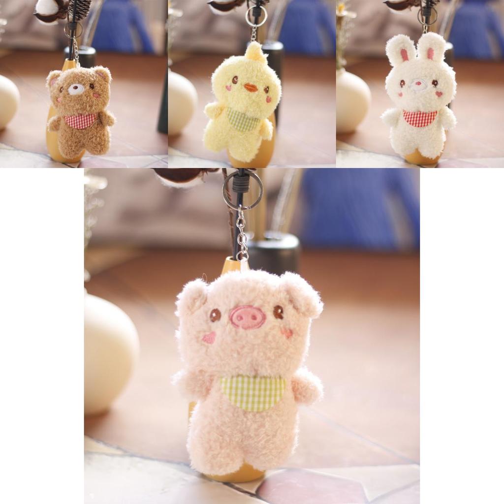 Adorable Plush Bear Keychain Ultra Soft Stuffed Animal For Bags And Keys 11cm