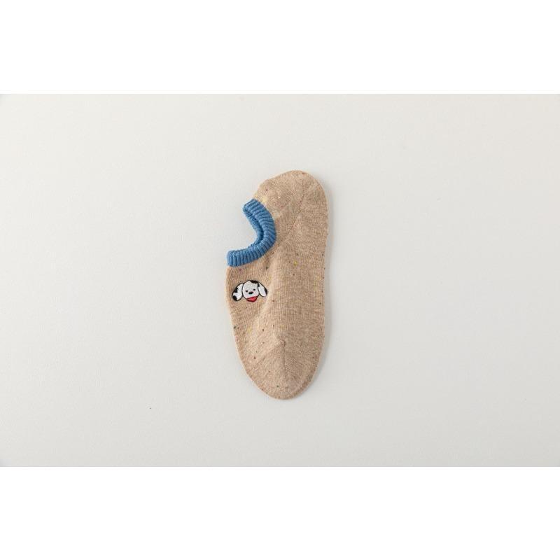 Pantofole Calzini Stampa Cartone Animato Carine Donna Silicone Antiscivolo Basso Taglio Calzini Casual Cotone Traspirante Estate Invisibili No Show