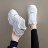 New Women's Shoes Inner Shoes Show Feet Small Size Platform White Shoes Genuine Leather Casual Sports Shoes Spring