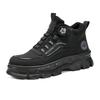 Hard-soled anti-piercing labor boots Martin boots British American retro outdoor mountaineering high-top dad shoes