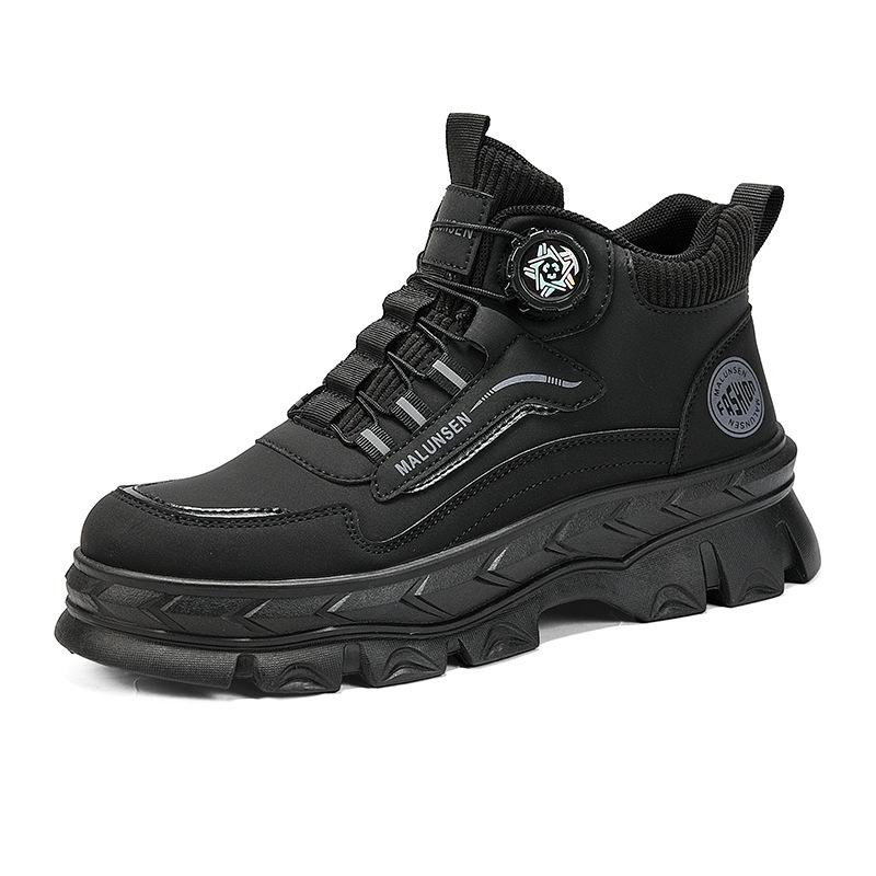 Hard-soled anti-piercing labor boots Martin boots British American retro outdoor mountaineering high-top dad shoes