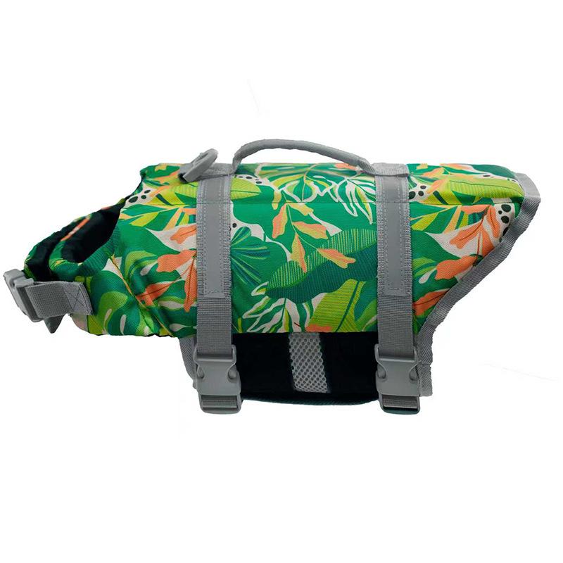 Dog Life Jacket with Reflective Stripe Adjustable High Flotation Dog Life Vest Ripstop Dog Lifesaver Pet Life Preserver Swimsuit