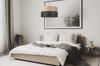 Single Hanging Lamp Classic Oak Veneer Lampshade 40Cm