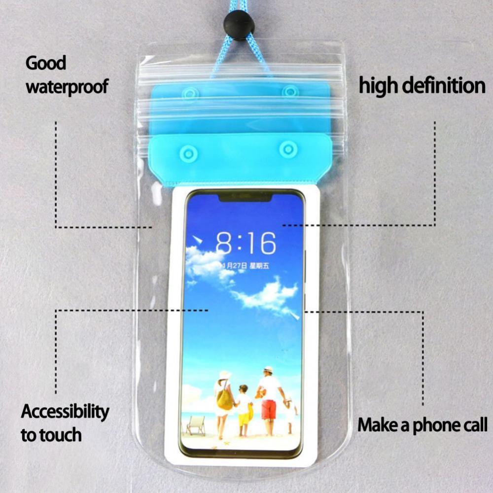 Cell Phone Waterproof Bag Three Channel Thickened Touch Screen Dive Sleeve Swimming Spa Seal Bag