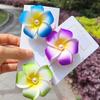 Pearl Flower Hair Clip Plumeria Flowers Side Bangs Clip Beach Claw Clips Headpiece For Women Hawaiian Barrettes Accessories
