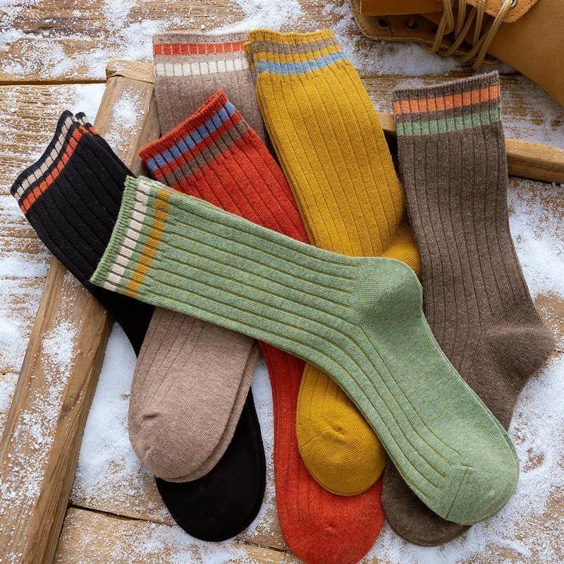 Korean Style Women s Mid-Calf Slouch Socks (5 Pairs)