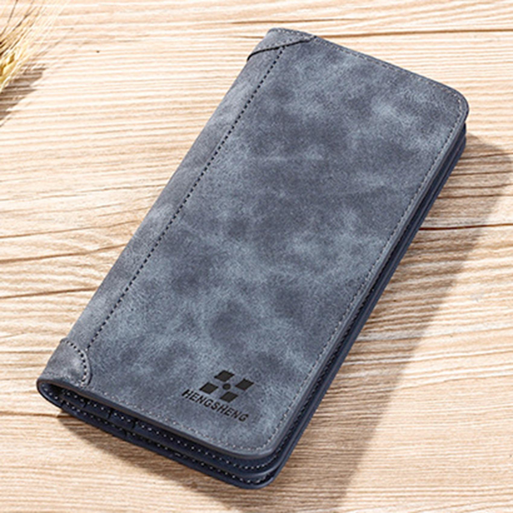 

Новый мужской кошелек, длинный кошелек, мужской кошелек в стиле ретро, большой емкости, сумка, роскошный дизайн, мужской кошелек для нескольких карт