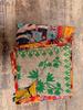 Hand-Stitched Floral Kantha Quilt: Reversible Indian Cotton Throw
