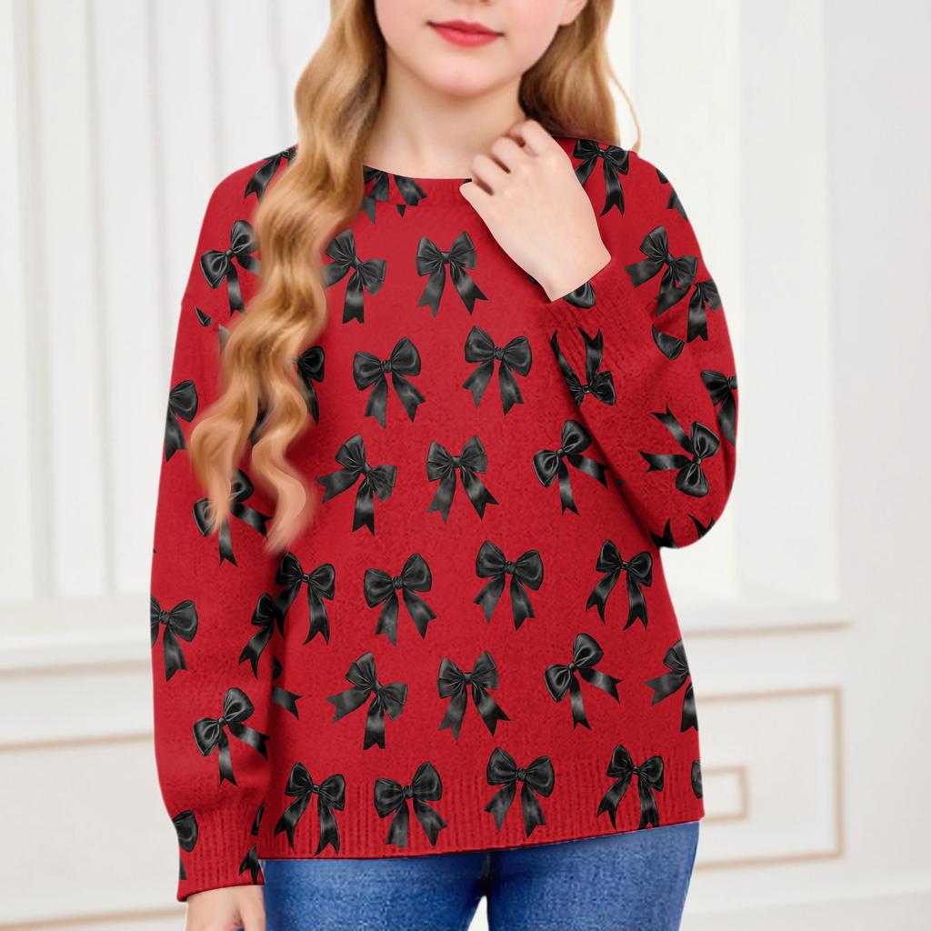 Sweatshirts For Children Boys And Girls Knit Sweater Cute Shirt Fall Crewneck Pullover Tops