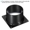 PATIKIL 100mm Duct Connection Flange, 4-Piece Set, Dryer Vent Wall Plate, Square-Round Straight Duct Plate for Heating, Cooling, and Ventilation Fans,