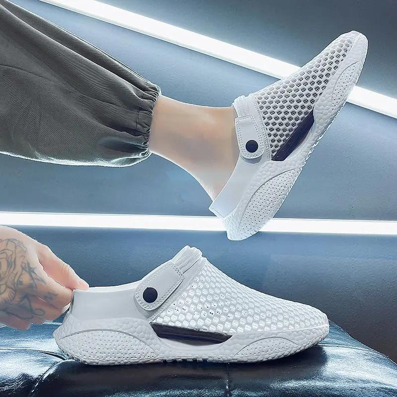 Fashion Slippers for Men Platform Hole Outdoor Sandals Man Summer Sale Adult Designer Luxury Eva Elegant Pvc Cheap Liquidation Fun Shoes