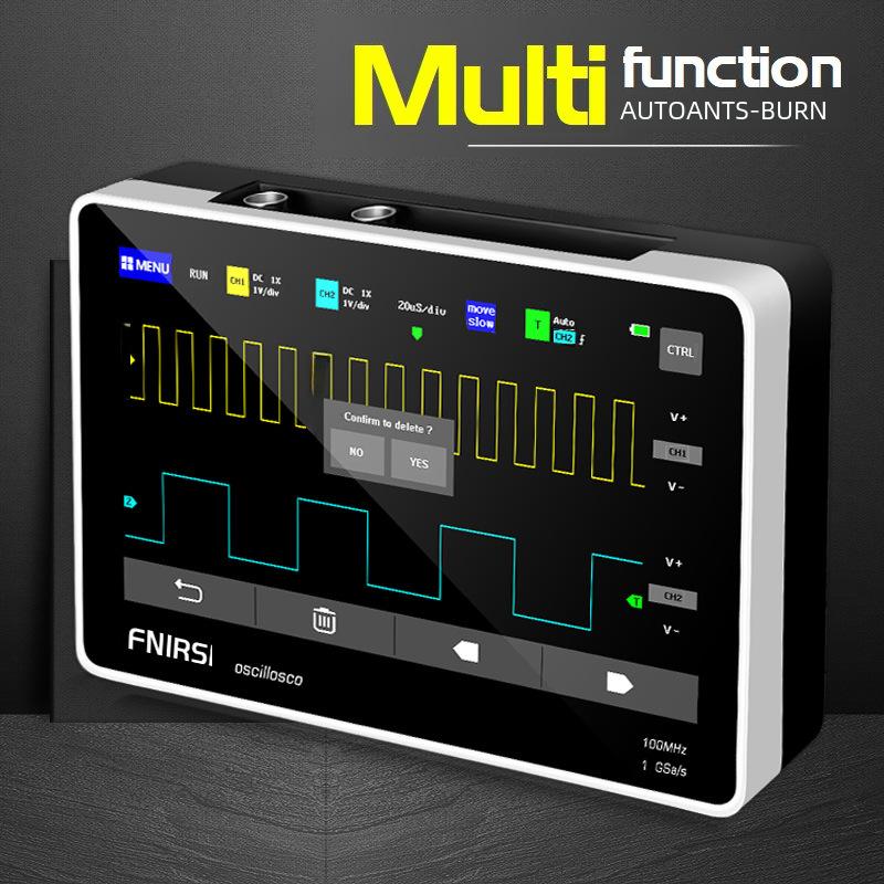 FNIRSI 1013D Dual Channel Digital Oscilloscope, 100MHz Bandwidth, 1GS/s Sampling Rate, Tablet Oscilloscope