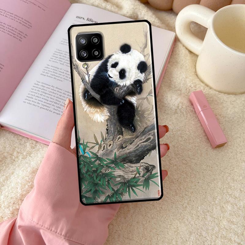 Chinese Bear Panda For Samsung Galaxy A55 A35 A15 A32 A12 A22 A52 A54 A34 A14 A56 A36 A26 A16 A13 A53 A06 Case