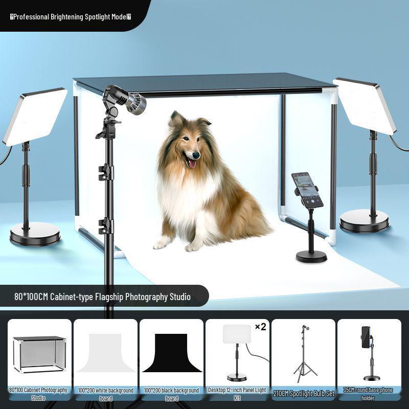 Portable LED Photo Studio Tent with Fill Light for Jewelry