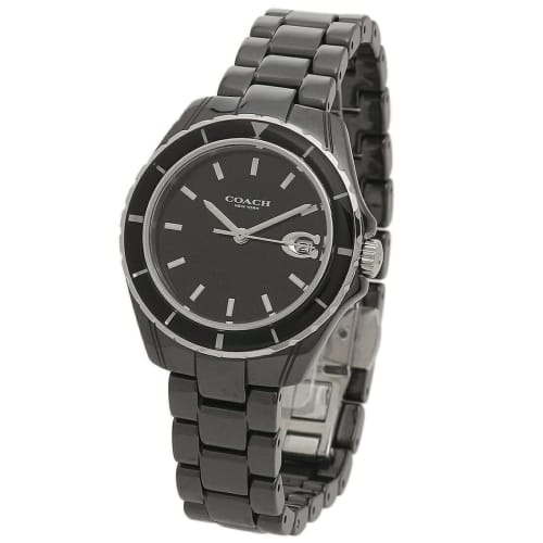 Coach Women's Preston 32mm Quartz Watch, Black, Ceramic, 14503805