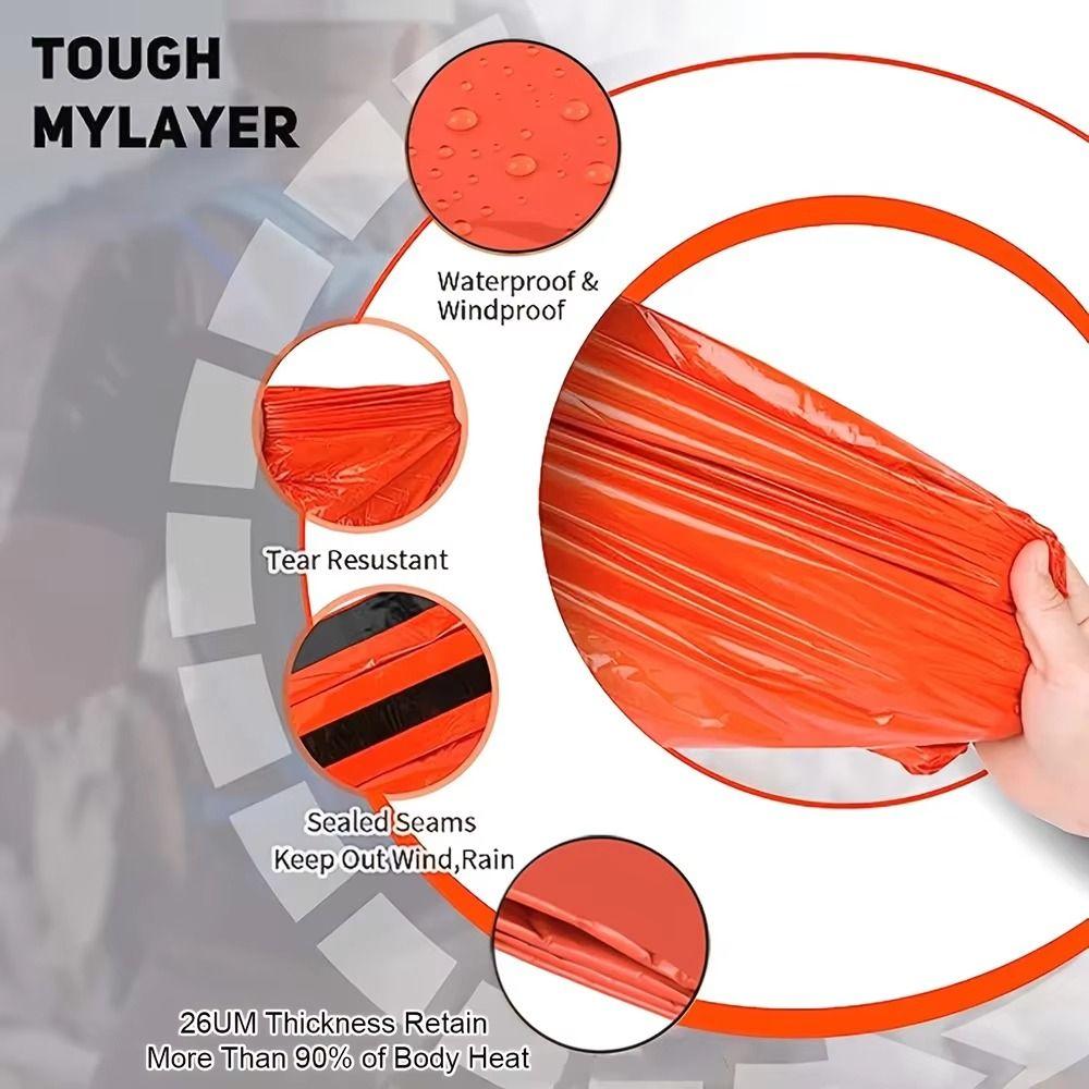 Waterproof Survival Sleeping Bag Reusable Thermal Blanket Emergency Sleeping Bag  Outdoor