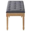 Upholstered Bench, 16"W Ottoman Bench, End of Bed Bench with Foam Padded Cushion and Rubberwood Legs, Tufted Footrest Stool Entryway Bench for Dining