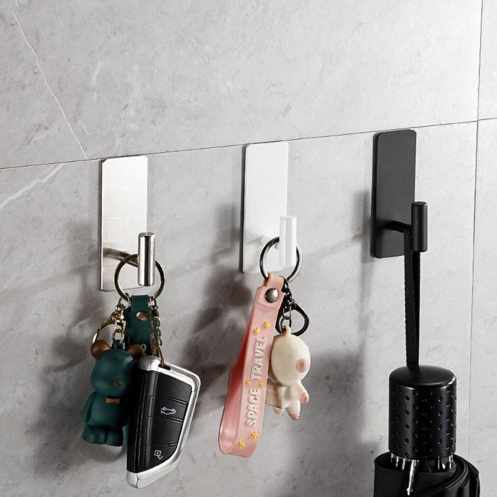 Self-Adhesive Sticky Holder Waterproof Closet Stick Robe Towel Hooks  Bathroom
