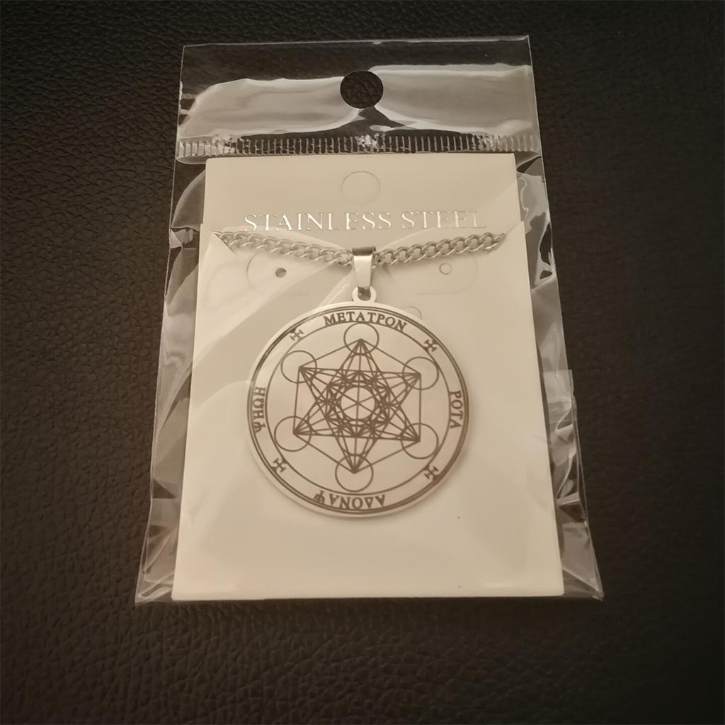Archangel Metatron Cube Amulet Pendant Necklace