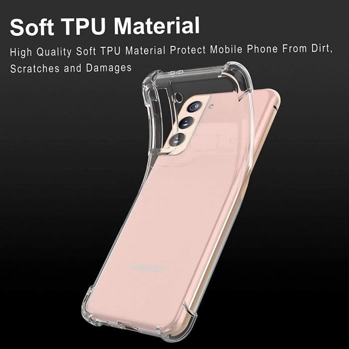 Pack de Coque et Verres Trempés - Booling - pour Samsung S21 - Anti-Rayure - Transparent - Protection 360°