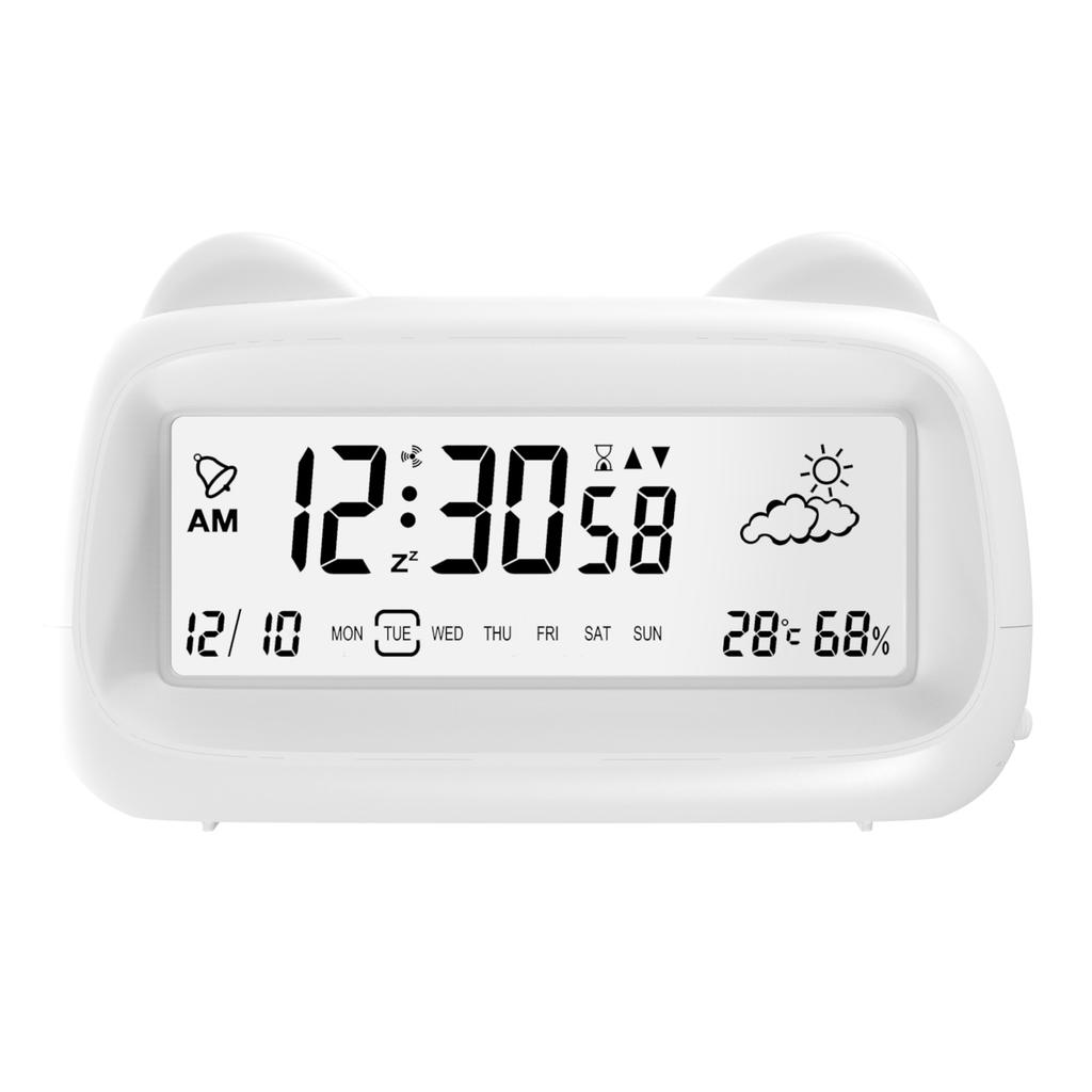 Desk Decorations Table Clock Bedroom Decoration Led Digital Alarm Clock Data Times Calendar Electronic Multi-function Desktop