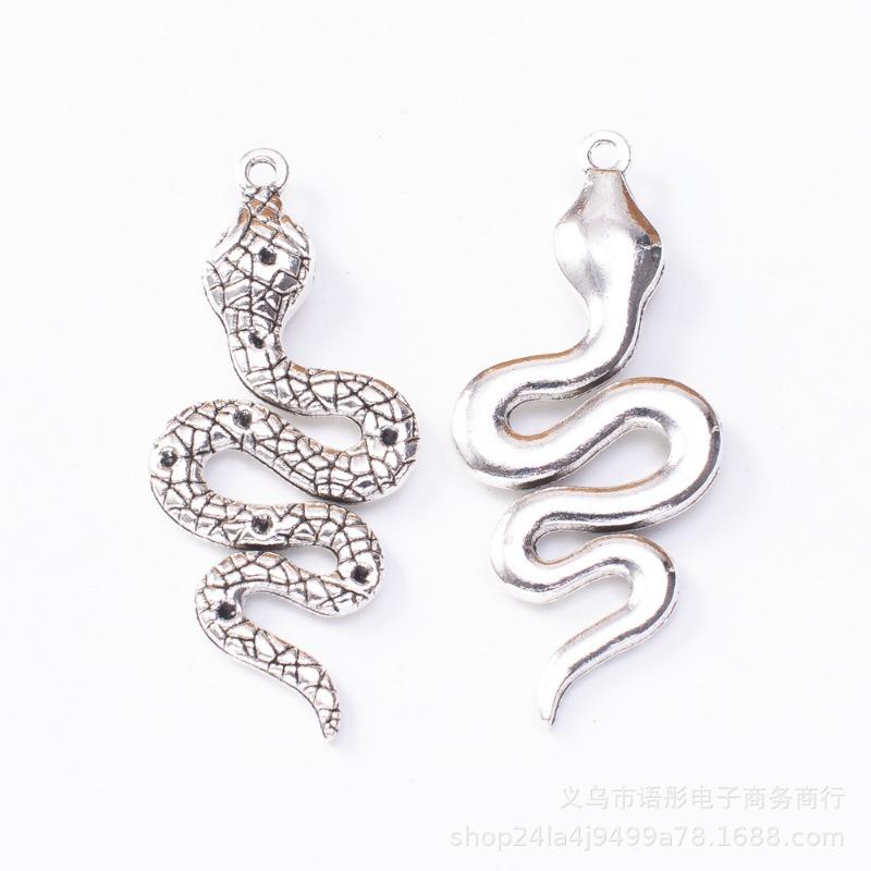 DIY Vintage Zinc Alloy Jewelry Accessories, Animal, Snake Bracelet Necklace Pendant
