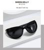 Oversized Vintage Sunglasses for Frog Eye Silver Mirror Outdoor Glasses [SHEEN KELLY] Wrap-Around Men,