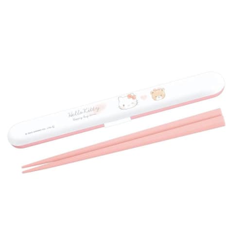 

Kamio Japan Hello Kitty Chopsticks & Chopstick Case, One-Push Chopsticks, Perfect for Lunch Boxes, Portable Chopsticks, Eco-Friendly, Portable, 052948