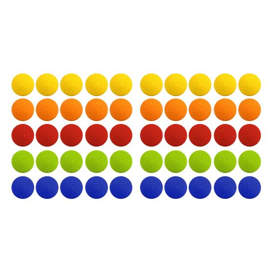 50Pcs Mini Solid Color Soft Elastic Balls for Rival Zeus Apollo Refill Toys