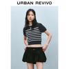 UR Women's Contrast Stripe Bow Knit Top