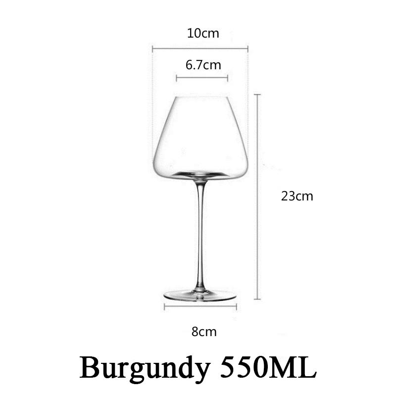 Artwork 500-600Ml Collection Level Handmade Red Wine Glass Ultra-Thin Crystal Burgundy Bordeaux Goblet Art Big Belly Tasting Cup 2PCS бордовый