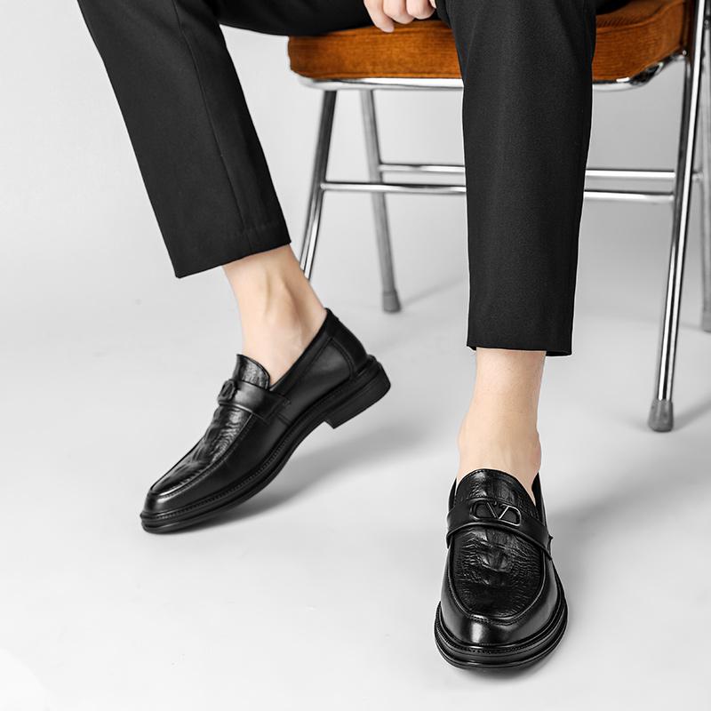 Men'S Breathable Business Formal Leather Shoes Fashion Soft Casual Shoes JZ-6603