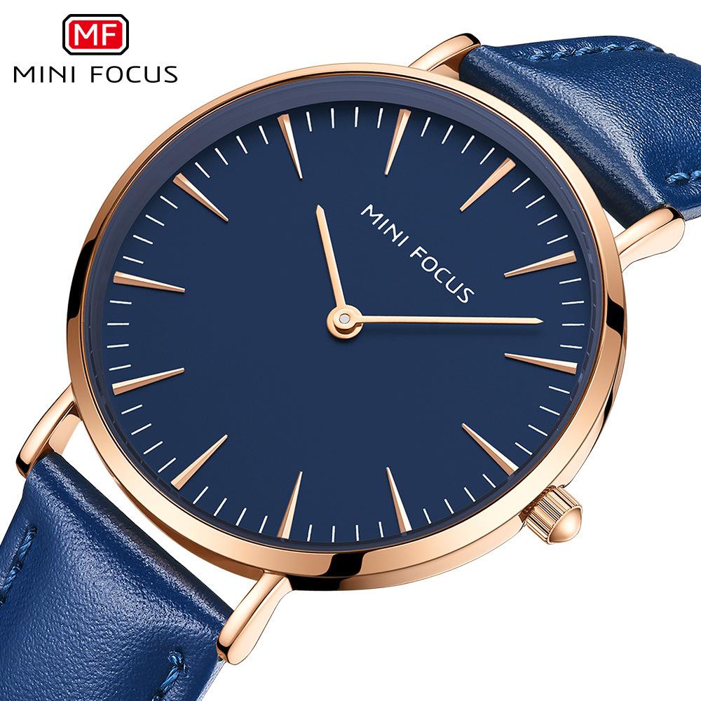 Ultra-thin Fashionable Japanese Movement Waterproof Genuine Leather Strap Women's Watch