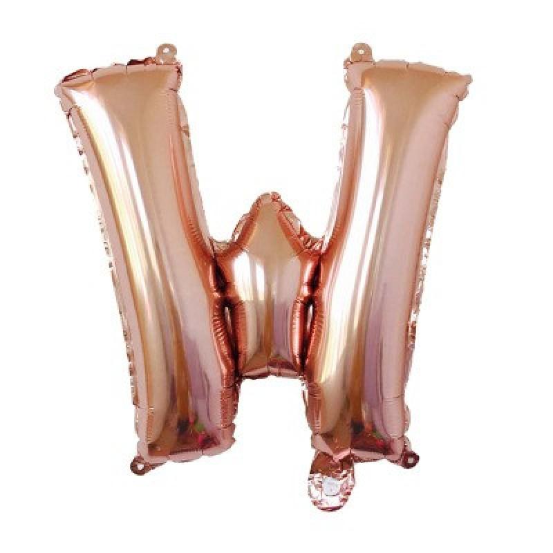 Balão de Letra de Alumínio de 16 polegadas Ouro Rosa Balões de Alfabeto Casamento Decoração de Festa de Aniversário Crianças Adulto