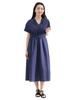 Beams Heart Dress [Pre-order] Gathered Skipper Dress, Women's, Purple Blue, One Size