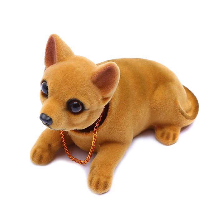 Creative Shaking Head Dog Ornament: Cute Car Dashboard Puppy Simulation