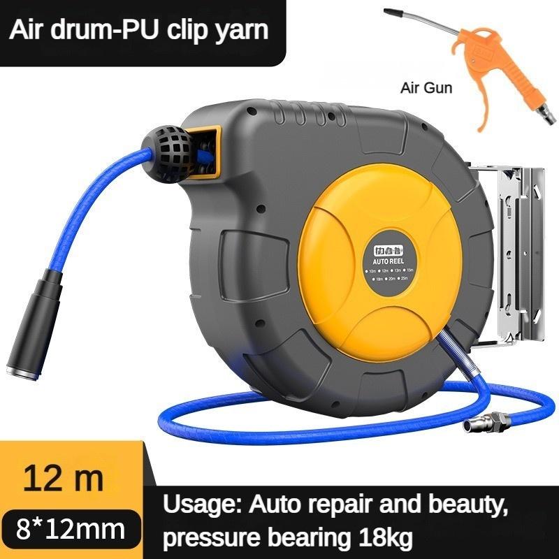 Wall Mounted Pipe Storage Device  Automotive Maintenance Pipe Winder Automatic Retractable Hose Pipe Reel