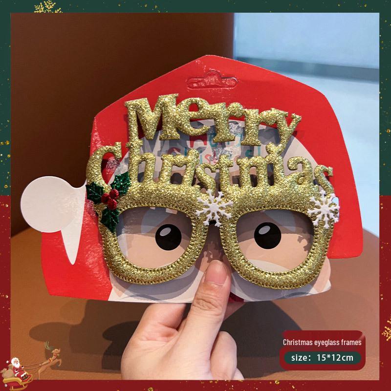 Christmas Festival Funny Elk Eyeglass Frames - Cute Cartoon Student Costume Gift & Decoration Mask