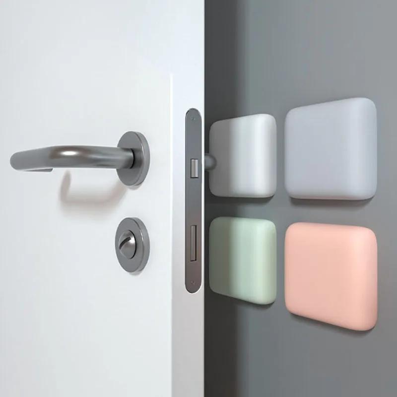 Mute Anti Shock Protection Porte Pad Home Improvement Wall Protector Pad Door Stopper Silicone Handle Bumpers Self Adhesive