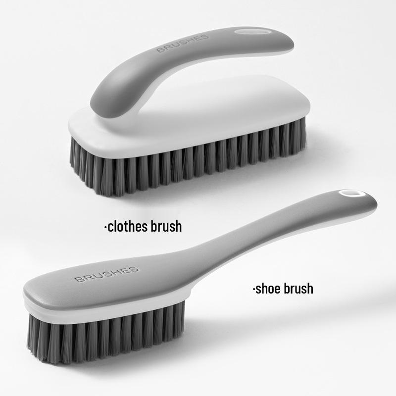 Shoe and Laundry Brush Set - Soft Bristle, High-Grade, Multi-Functional Cleaning Tool Long Handle Brush