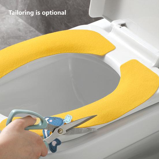 Toilet Seat Cushions Practical Quick-drying Soft Pads with Handle Bathroom Accessories
