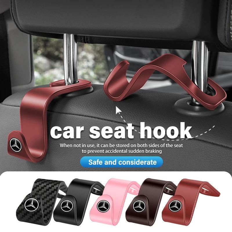 2pcs Car Headrest Hook Storage Hanger Back Seat Organizer Holder For Mercedes Benz AMG A C E S G Class W201 W210 W108 W204 W205